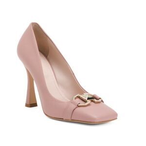 NAPOLEONI blush Made In Italy Leather Square Toe Pumps